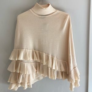 Creme Poncho Boho fall
